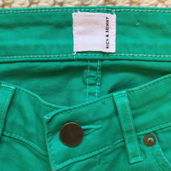 2/$10! Rich & Skinny mid-rise green jeans - Picture 3 of 10